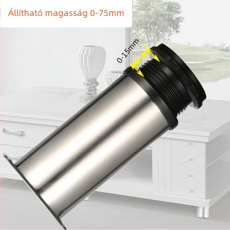 Rozsdamentes acélból készült állítható bútorlábak – szekrényekhez, asztalokhoz és székekhez, magasság 50–1000 mm