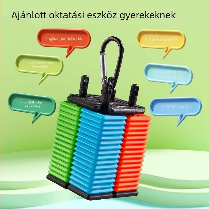 Gomoku és Connect Four stílusú oktató puzzle társasjáték 7–14 éveseknek, műanyagból, fejleszti a kéz-szem koordinációt és a gondolkodást.