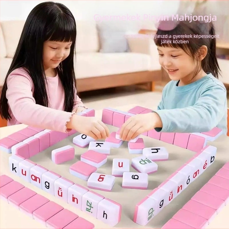Pinyin ABC Mahjong asztali játék – szülő-gyermek interaktív, kognitív fejlődés, kéz-szem koordináció