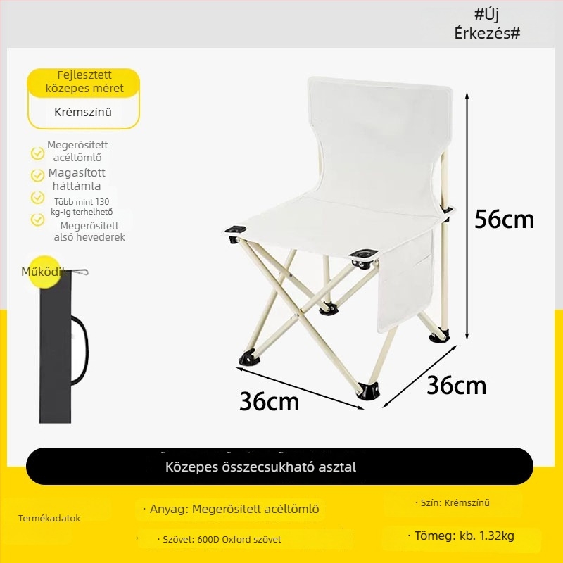 XIH összecsukható szék – hordozható kempingszék háttámlás ülőalkalmatosság, Kína