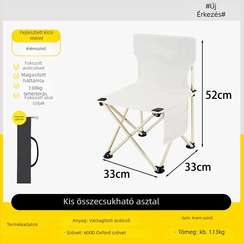 XIH összecsukható szék – hordozható kempingszék háttámlás ülőalkalmatosság, Kína