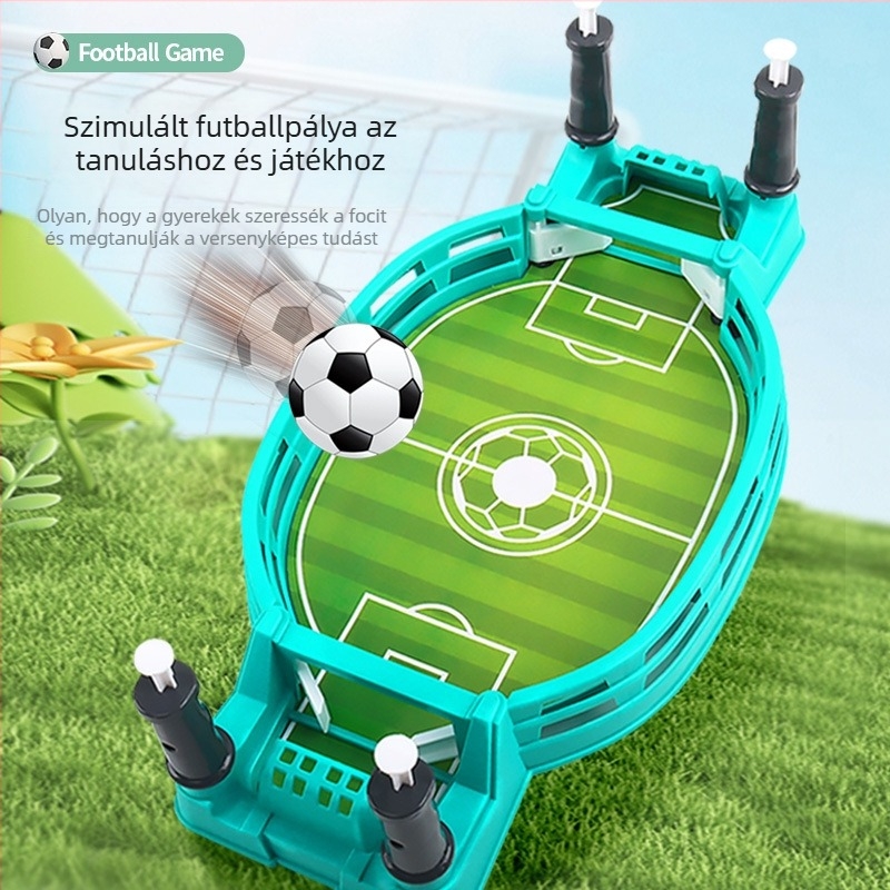 Gyerekeknek szóló asztali futball - 2 játékos, interaktív szülő-gyermek játék, fejleszti a kéz-szem koordinációt (4–6 éveseknek)