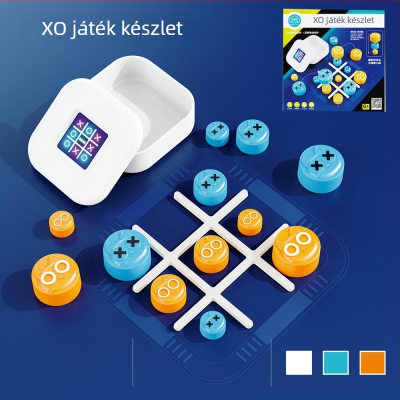 Szülő-gyermek interaktív Tic Tac Toe, műanyagból, agyi fejlődés támogatása, 4–60 éveseknek