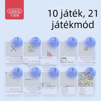 Beenshi okos sakktábla, sokoldalú elektronikus Gomoku és Tic-Tac-Toe játék, karácsonyi oktató játék fuziós gyöngyökkel