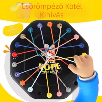 Zsinóros puzzle játék: kötősorozat, logikai gondolkodás fejlesztése, műanyag anyag, 7–14 éveseknek, beltéri használatra