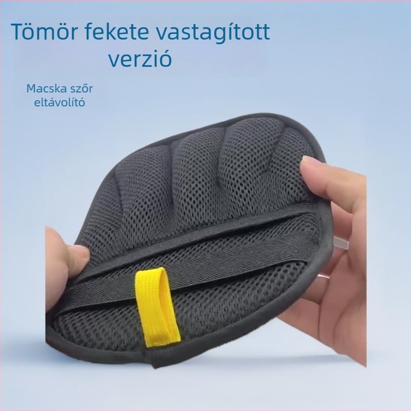 Állat szőrtelenítő kesztyű – anti-sztatikus tisztítás, ívelt fejű fésű, PP anyag, hosszú szőrű macskáknak