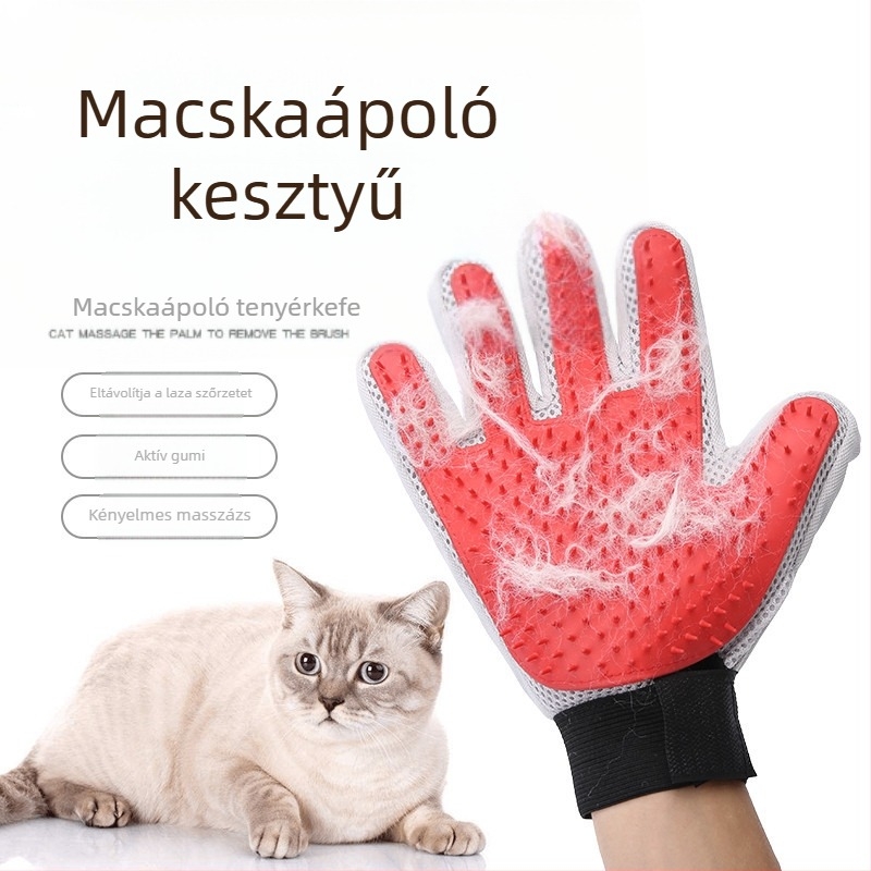 Truetouch Kisállat Ápoló Kesztyűk – Kutyák és macskák számára, fürdetés és masszázs, szőr eltávolítása