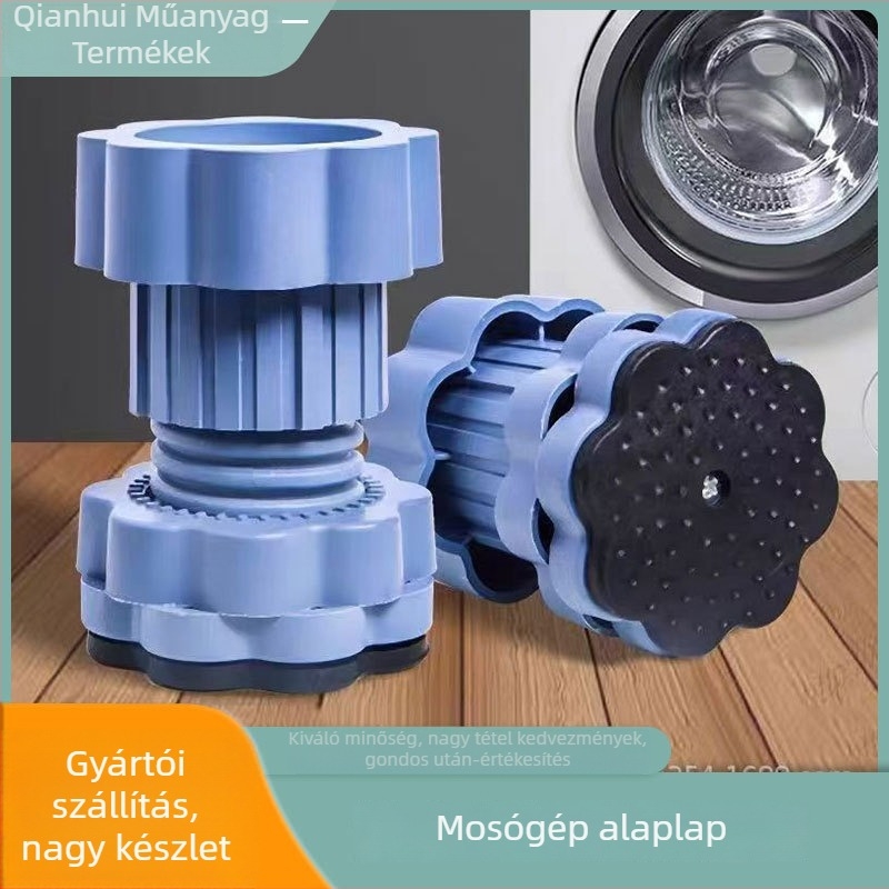 Mosógép lábaihoz alap – csúszásgátló, ütésálló, emelő talppal, készülékek lábaihoz legfeljebb 4.7 cm (modern minimalist dizájn)