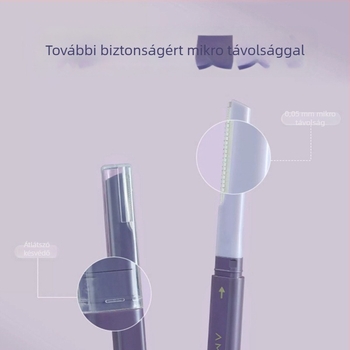 Női szemöldök-trimmelő készlet – kezdő eszköz, biztonságos, karcolásálló ABS fogantyúval