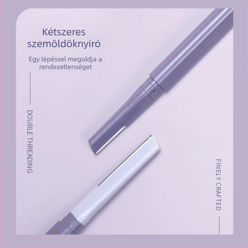 Női szemöldök-trimmelő készlet – kezdő eszköz, biztonságos, karcolásálló ABS fogantyúval