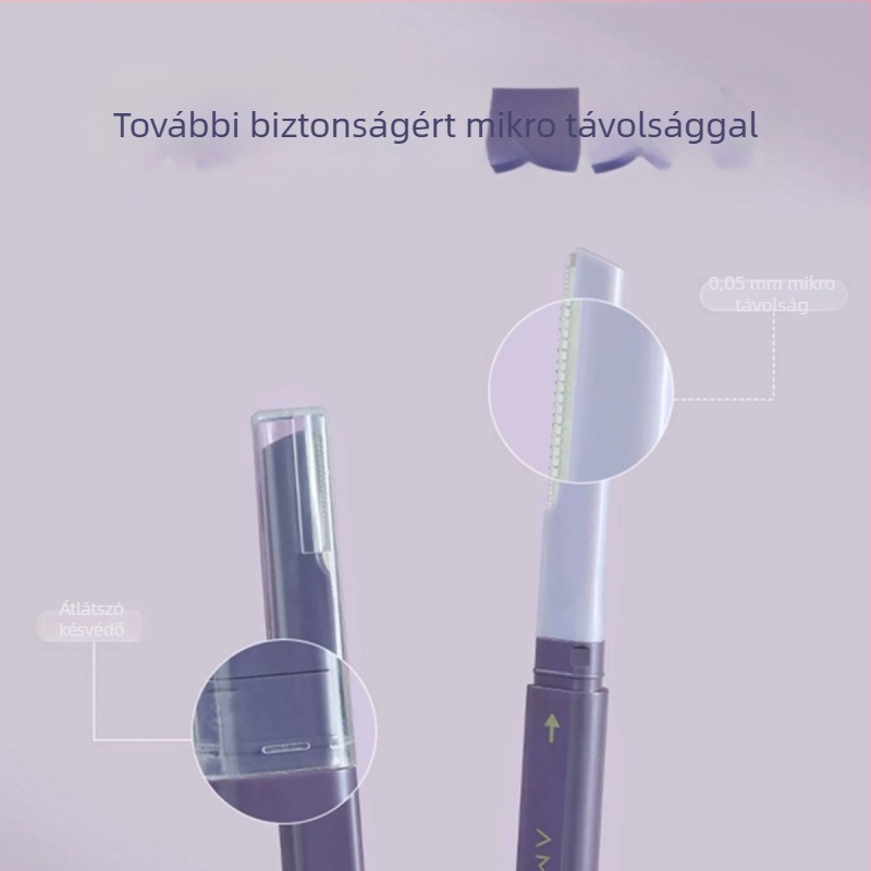 Női szemöldök-trimmelő készlet – kezdő eszköz, biztonságos, karcolásálló ABS fogantyúval