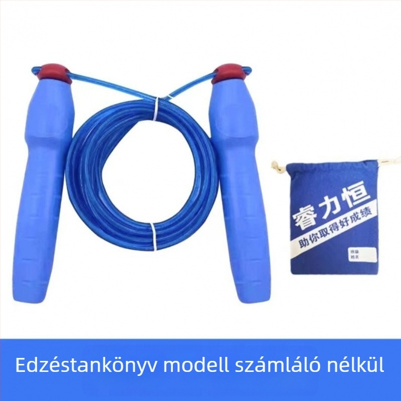 Acéldrót ugrókötél számláló funkcióval általános- és középiskolások testnevelési vizsgájára
