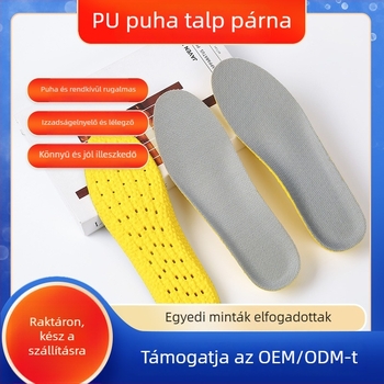PU magasabbító talpbetét cipőkhöz — légáteresztő, nedvességelvezető; puha emelőhatás; modell K028 dupla anyagú; alkalmas sportcipők, bőrcipők, csizmák és hétköznapi lábbelik