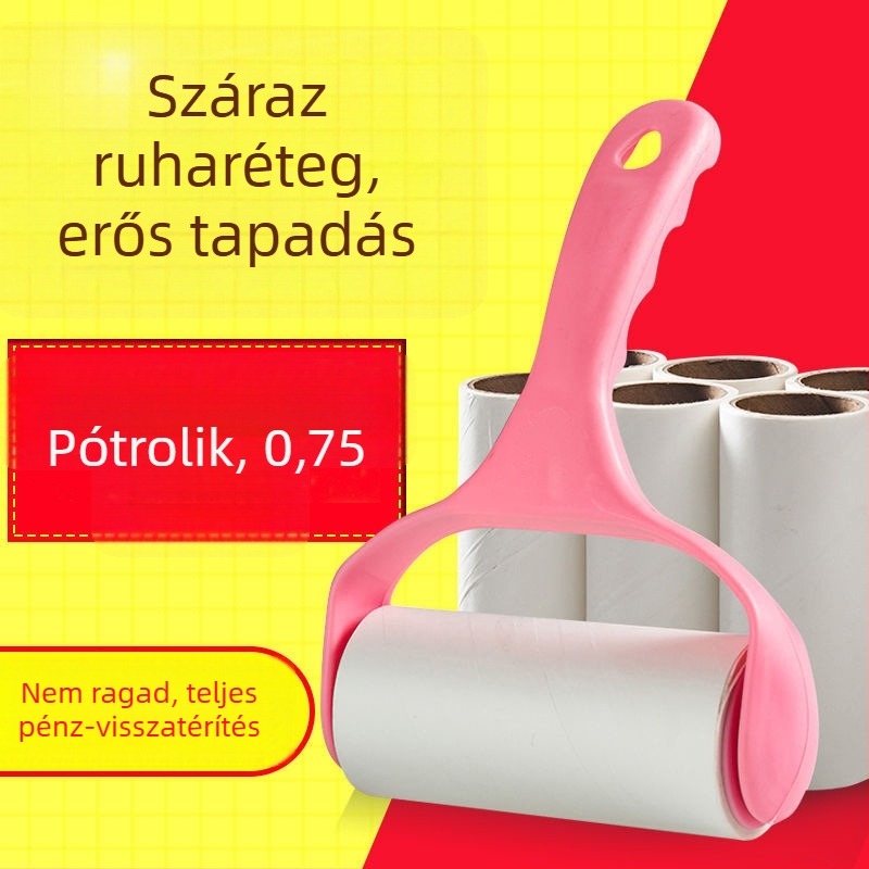 Műanyag ragadós szösz-eltávolító roller – haj- és szösz eltávolítás, modern minimalista dizájn, magáncímke opció