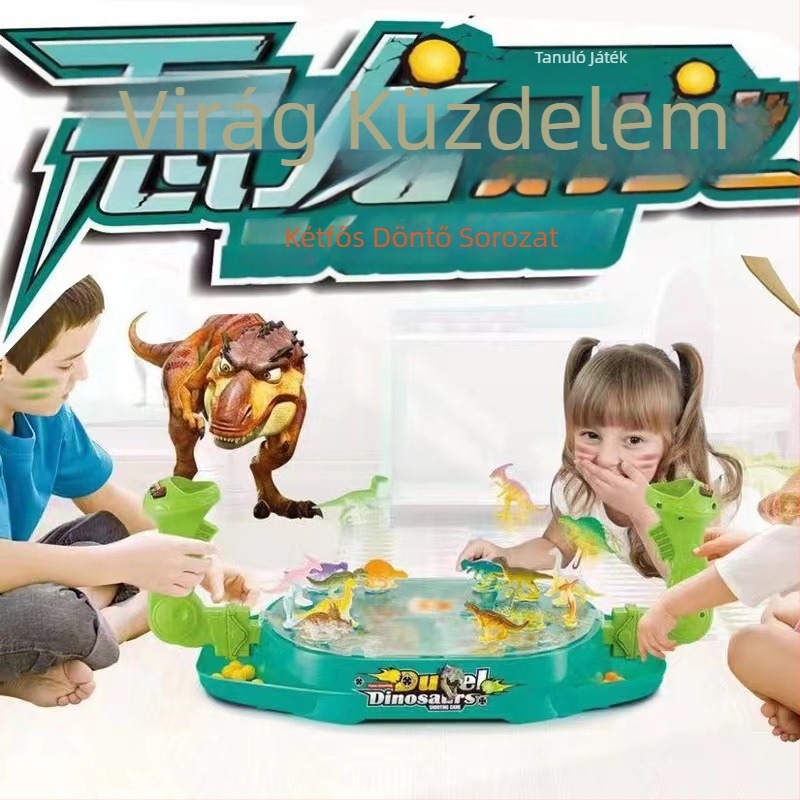 Asztali golyós játék – kétjátékos dinoszaurusz harc, ABS anyag, 4–14 éveseknek, beltéri használatra
