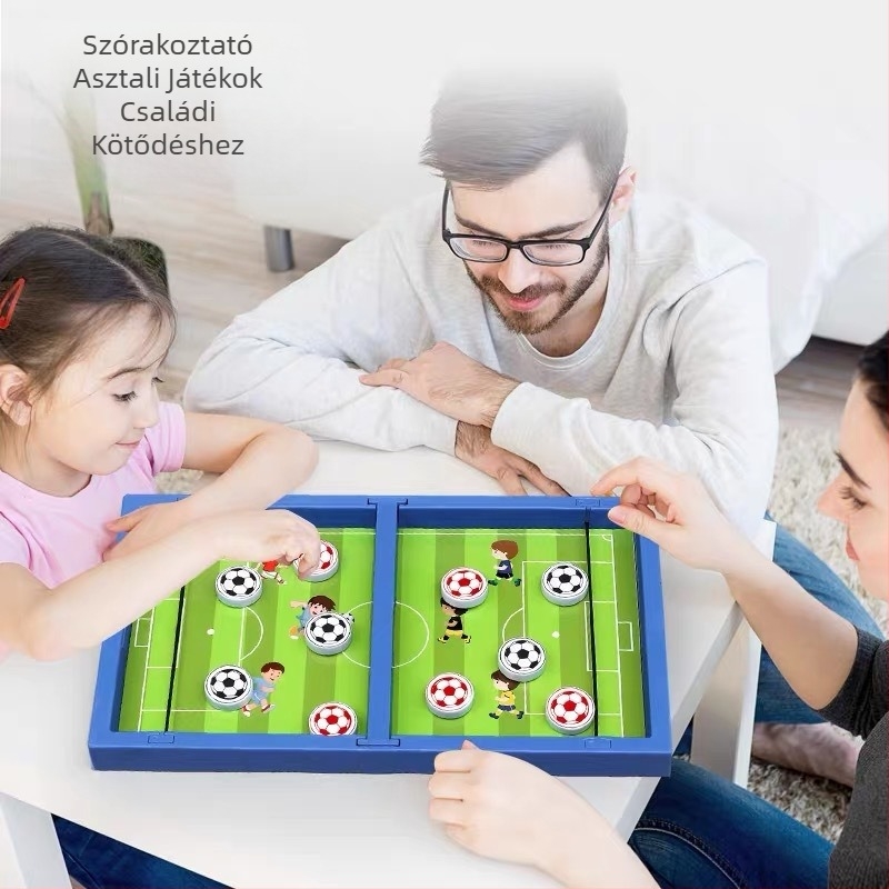 Műanyag asztali futballjáték két játékos számára, oktatási és interaktív, 4-6 éves gyermekek számára.