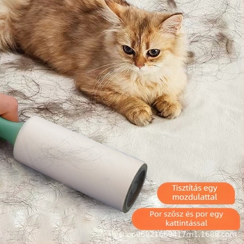 Hongbo Egyenes fogantyújú szöszmentesítő roló, tépő design, PP anyag, utántöltő az állatok számára