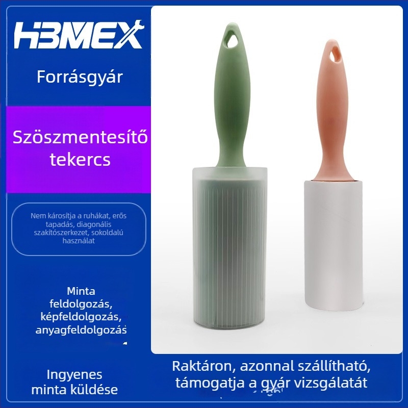 Hongbo Egyenes fogantyújú szöszmentesítő roló, tépő design, PP anyag, utántöltő az állatok számára