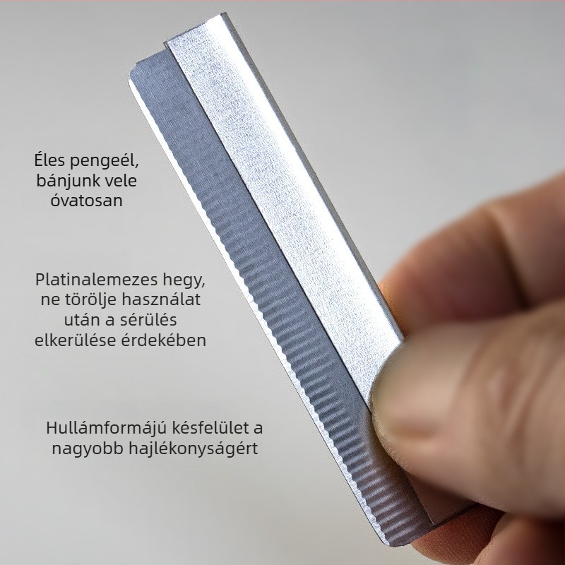 100 darabos szemöldök-kés rozsdamentes acélból, egyoldalú hullámos penge, sminkmesterek számára