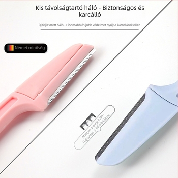 Szemöldök-trimmelő, biztonságos hajtogatás, karcolásmentes kivitel, kezdő készlet, cserélhető pengék