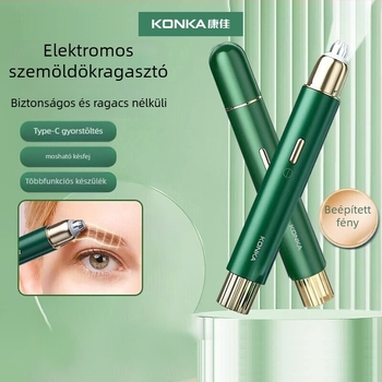 Konka szemöldök-trimmelő, rozsdamentes acél, vezeték nélküli, USB-alapú elektromos készülék otthoni használatra