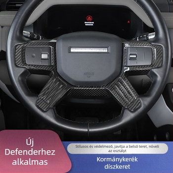Land Rover Defender 90/110 (2020-2024) kormánykerék gombjainak díszkerete — műanyag mágneses matricák