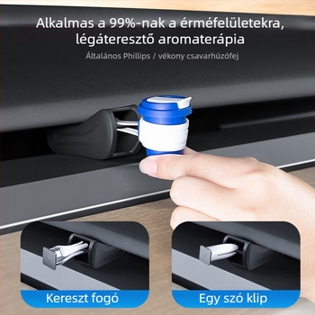 Tesla Model Y/3 légcsatorna-clip adapter — ABS, Snap-on telepítés, illeszkedik a műszerfalhoz, modell TSL1585