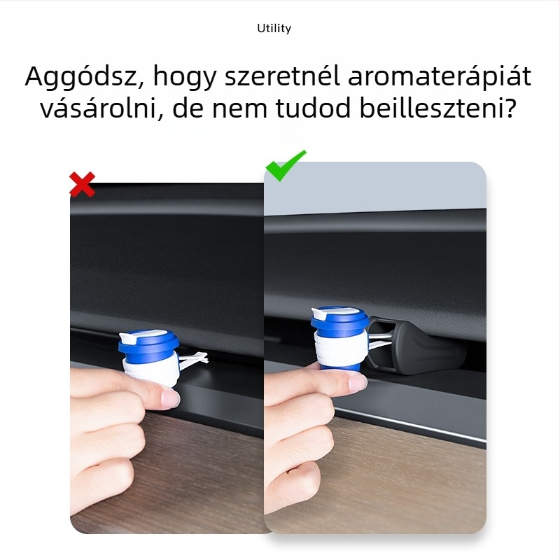 Tesla Model Y/3 légcsatorna-clip adapter — ABS, Snap-on telepítés, illeszkedik a műszerfalhoz, modell TSL1585