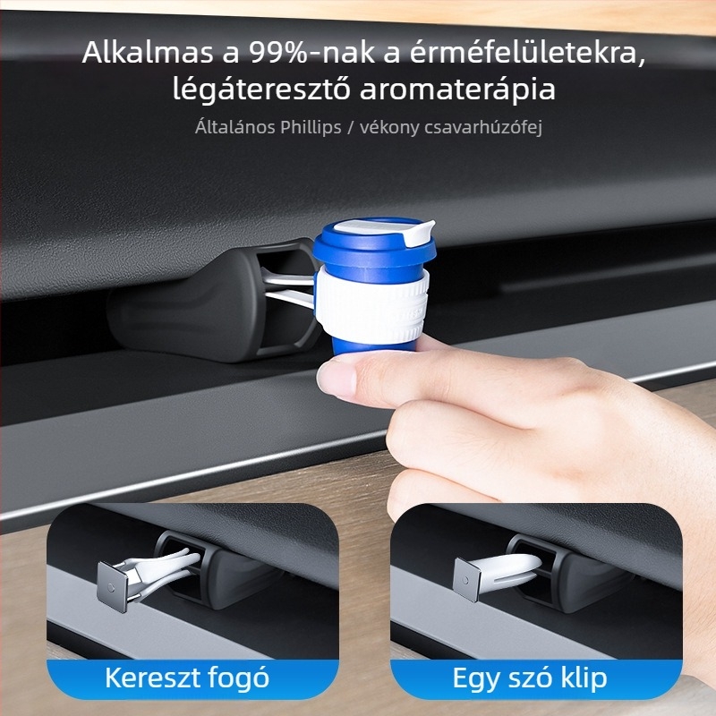 Tesla Model Y/3 légcsatorna-clip adapter — ABS, Snap-on telepítés, illeszkedik a műszerfalhoz, modell TSL1585