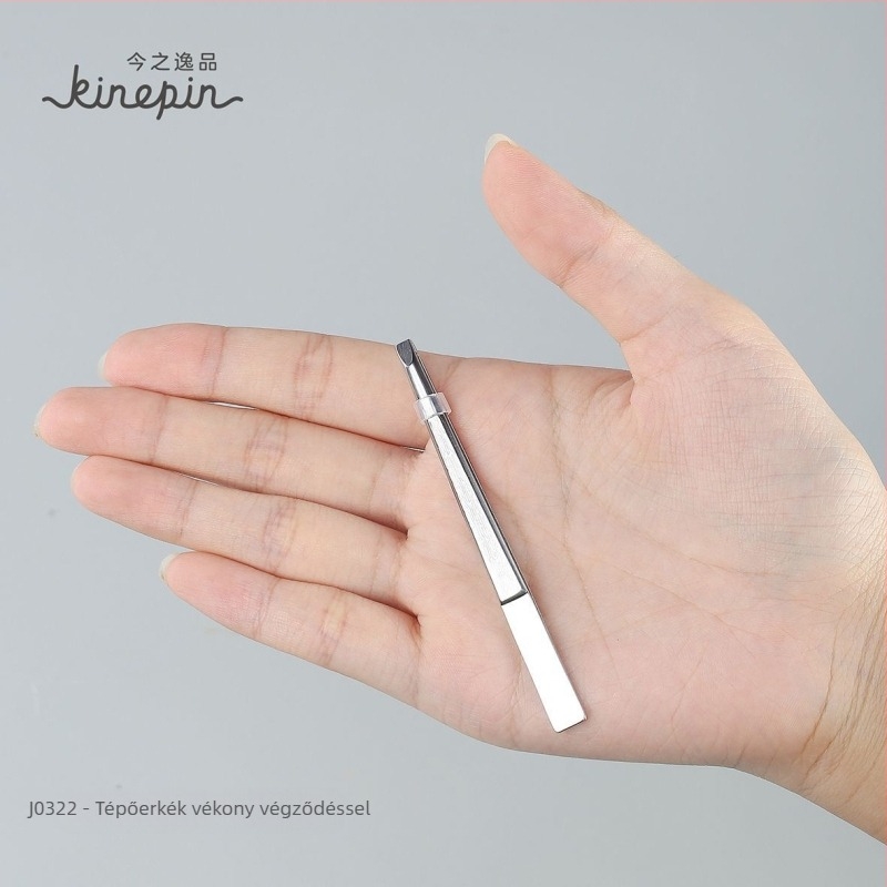 Szemöldökcsipesz sík végű — Rozsdamentes acél, 8,1 cm, uniszex
