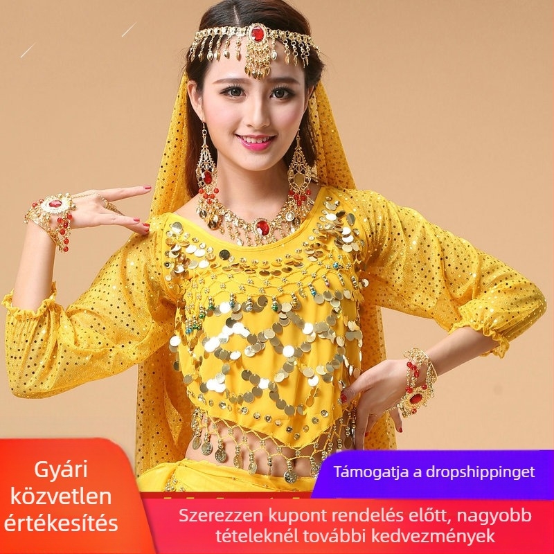 Hosszú ujjú Belly Dance felső, Graceful, poliészter anyag, női, bélés