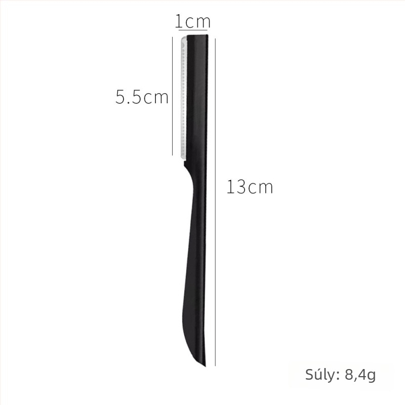 Férfi szemöldök- és arctrimer mikro-hálóval, biztonságos kivitel, rozsdamentes acél, mindennapi használatra