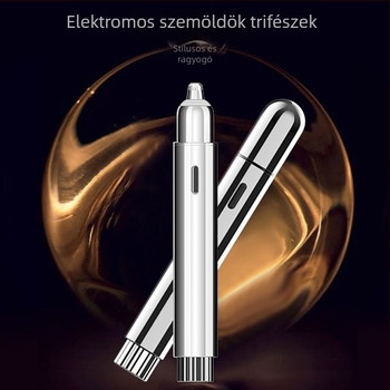 Elektromos szemöldökvágó, vezeték nélküli, könnyű 39,5 g, ABS/PC/rozsdamentes acél kivitel, újratölthető, mosás nélkül