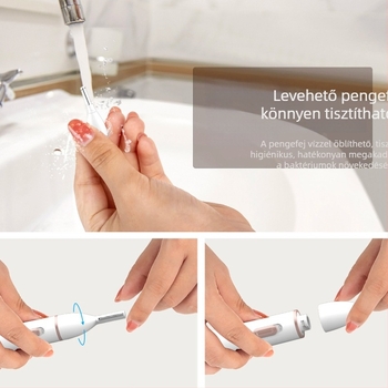 Elektromos szemöldökvágó, hordozható, USB-töltés, ABS-test, könnyű 72 g, merev fogantyú