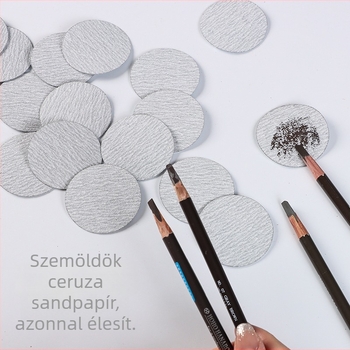 Szemöldök ceruza élező és polírozó készlet — tartalmaz élező papírt, tollat élezésre, csiszoló kést és polírozó eszközt