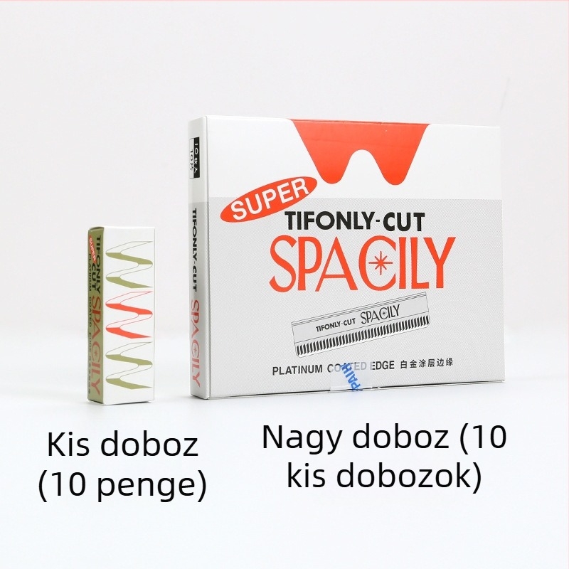 Egyszer használatos szemöldök-trimmer rozsdamentes acél pengével, szemöldök tetováláshoz és sminkhez