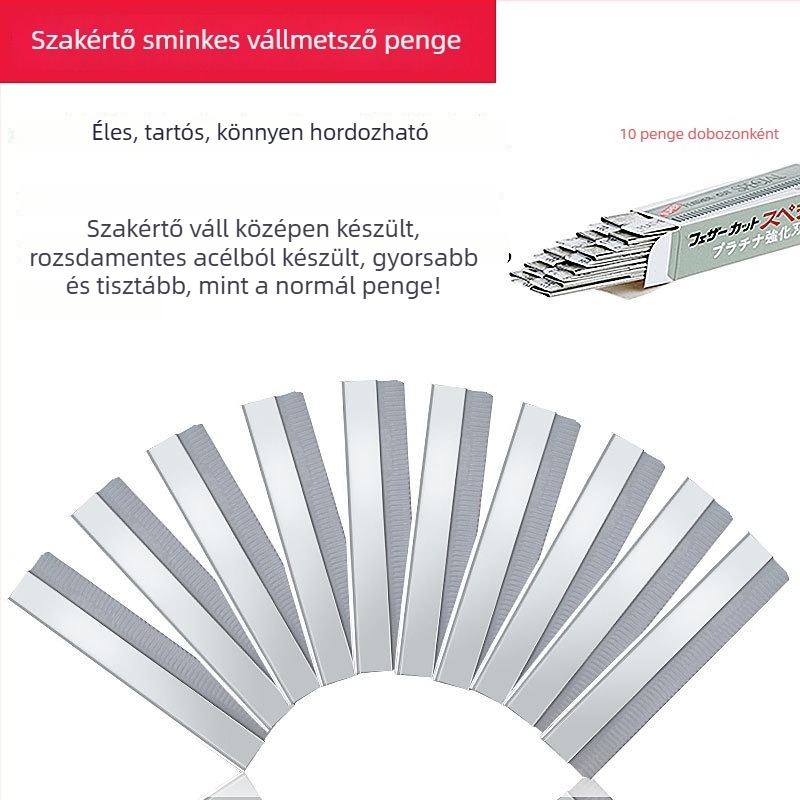 Egyszer használatos szemöldök-trimmer rozsdamentes acél pengével, szemöldök tetováláshoz és sminkhez