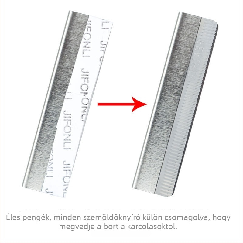 Egyszer használatos szemöldök-trimmer rozsdamentes acél pengével, szemöldök tetováláshoz és sminkhez
