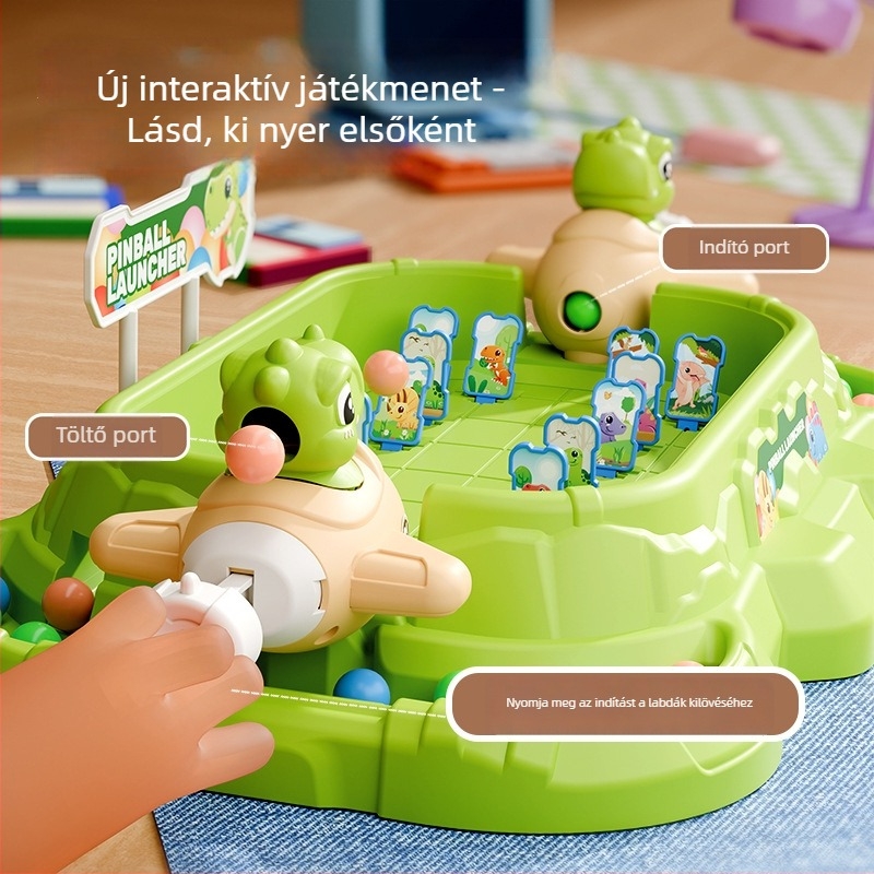 Asztali golyókirakó pinball játék — 2 játékos, asztali kivitel, műanyag felépítés, 4–6 éveseknek