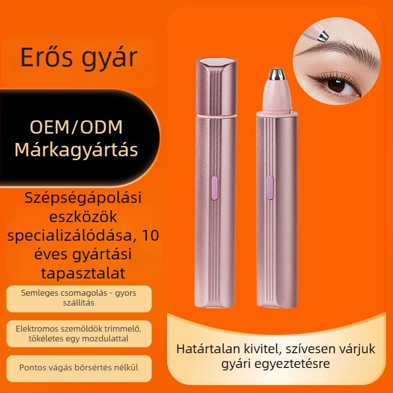 Szemöldök-trimmelő toll – szemöldök-formázásra, elektromos, USB-töltésű, ABS, 80 g