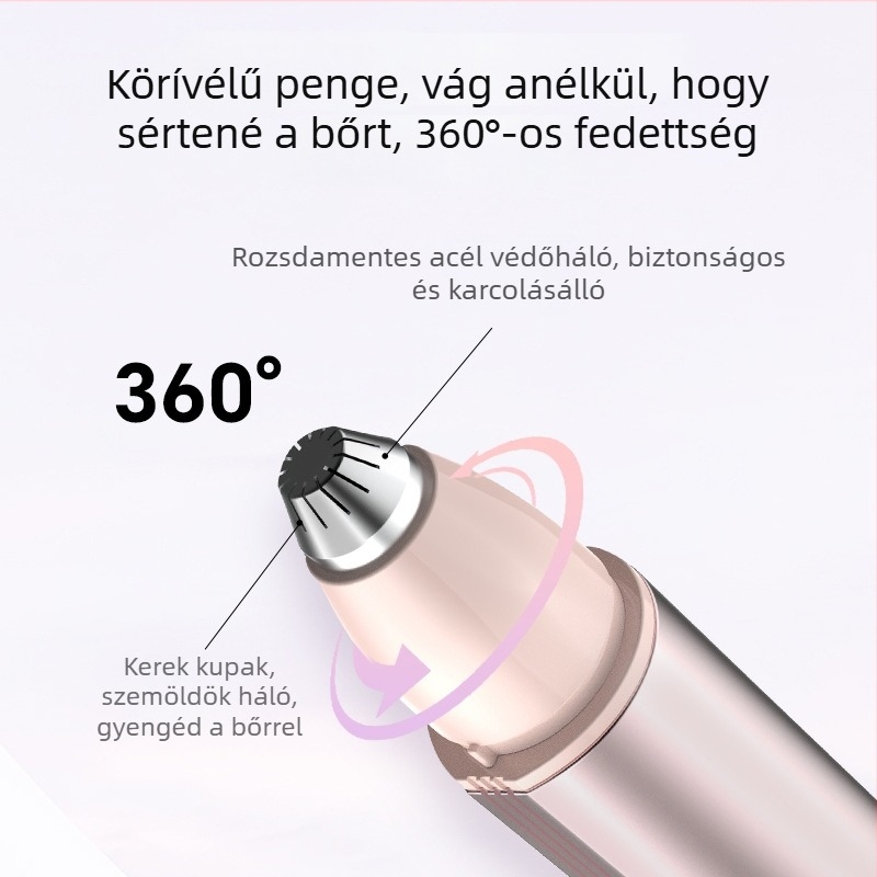 Szemöldök-trimmelő toll – szemöldök-formázásra, elektromos, USB-töltésű, ABS, 80 g