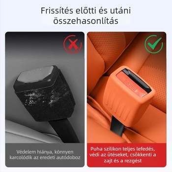 Biztonsági öv csatlakozóház védőfedője, modell M9207, akril, típus: autótelefon-tartó