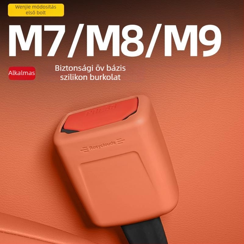 Biztonsági öv csatlakozóház védőfedője, modell M9207, akril, típus: autótelefon-tartó
