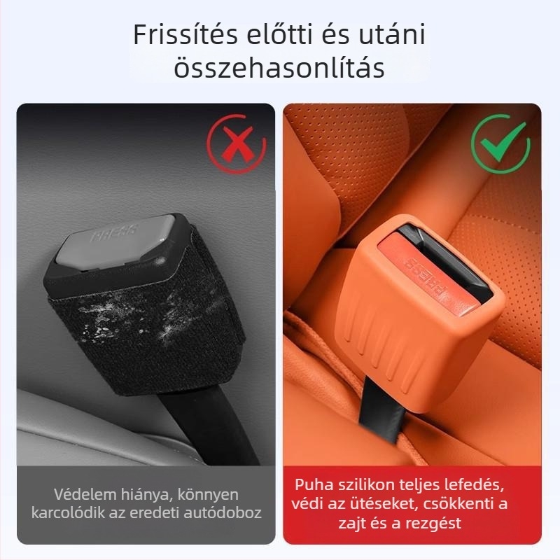 Biztonsági öv csatlakozóház védőfedője, modell M9207, akril, típus: autótelefon-tartó