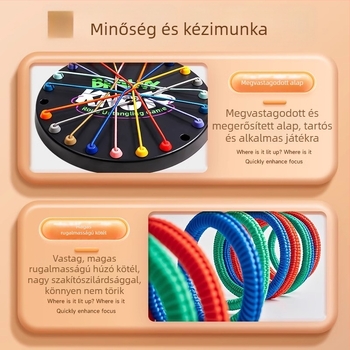 Családi oktatóasztali játék a megfigyelés, a térbeli képzelet és a logikai gondolkodás fejlesztésére; műanyag kivitel, beltéri használatra, 6 éves kortól