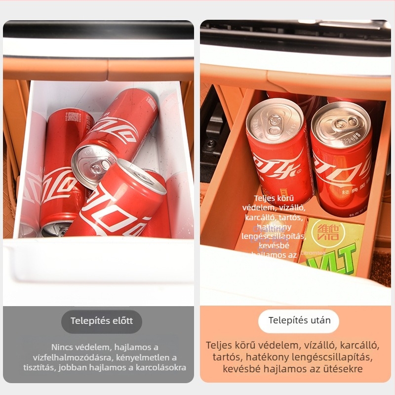M8 középkonzol pohártartóhoz szilikon matrac, teljes lefedettségű belső kiegészítők