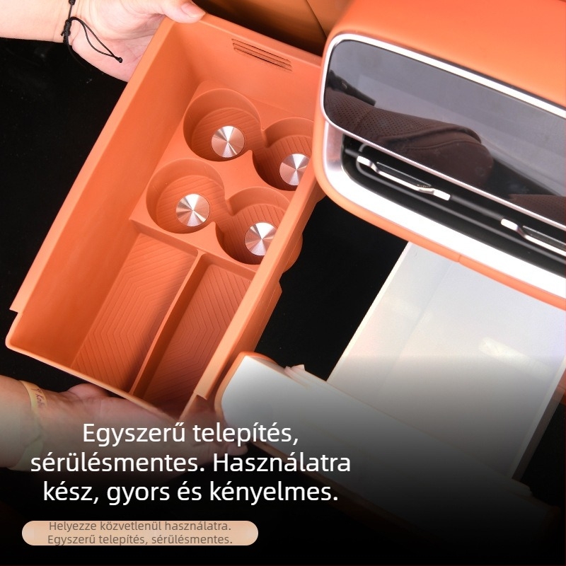 M8 középkonzol pohártartóhoz szilikon matrac, teljes lefedettségű belső kiegészítők