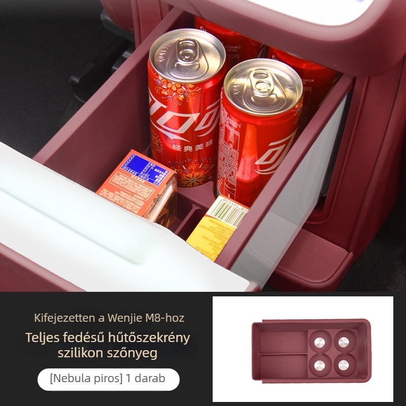 M8 középkonzol pohártartóhoz szilikon matrac, teljes lefedettségű belső kiegészítők