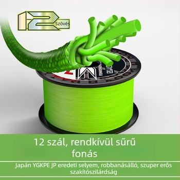 Fő zsinór a horgászathoz, PE anyag, szakítószilárdság 3–33 kg, márka YGKPEJP, dobozban 100 darab