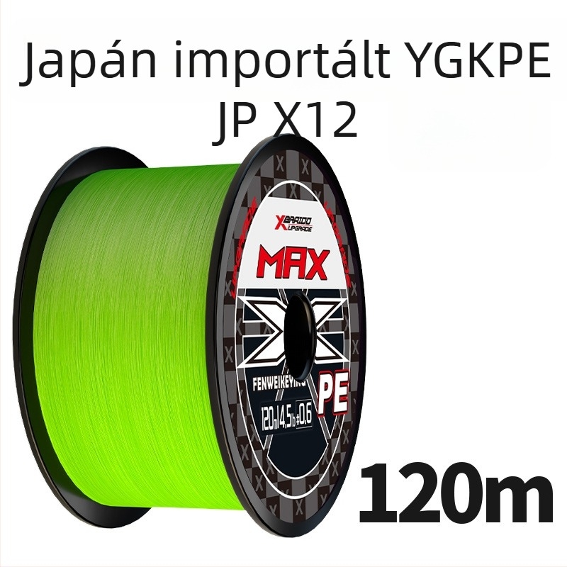 Fő zsinór a horgászathoz, PE anyag, szakítószilárdság 3–33 kg, márka YGKPEJP, dobozban 100 darab